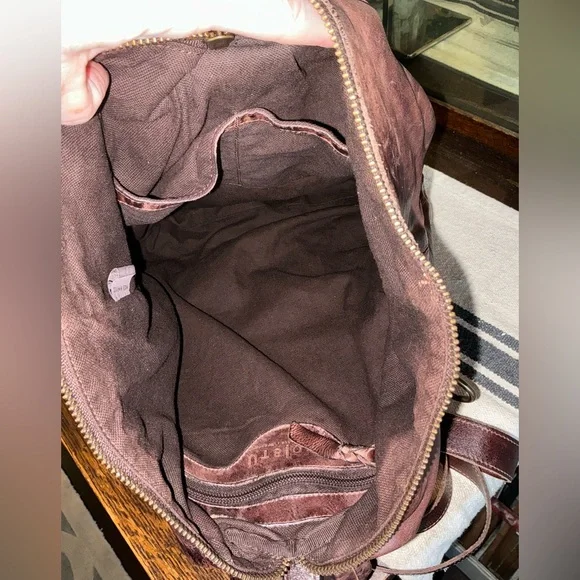 Bed Stu Leather 3 In 1 Delta Backpack Shoulder Bag HandBag Teak Rustic MSRP 345 - Picture 13 of 15